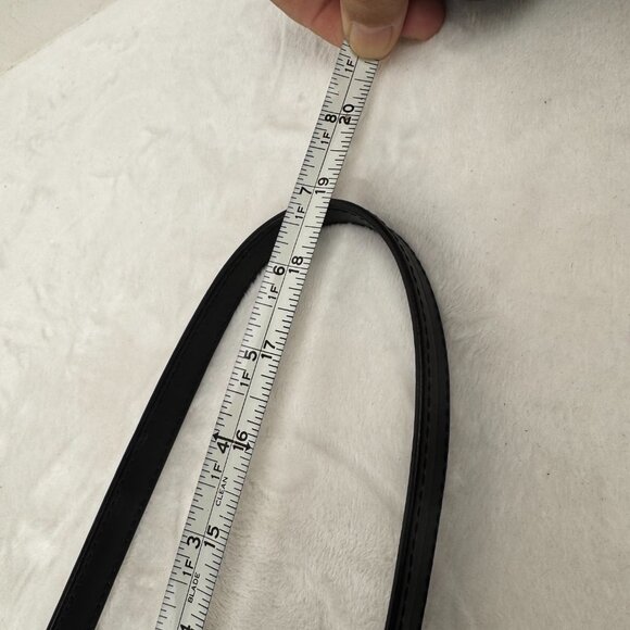 Lovie Paris Black Leather Small Shoulder Bag Purse Zip Closure Y2K Vintage Made - Picture 12 of 16